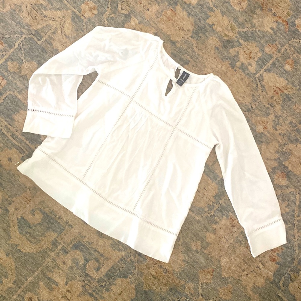Girls toddler sz 5 NWOT white cotton blouse